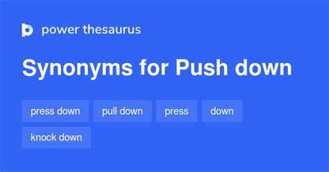 Push Down Synonyms & Antonyms .